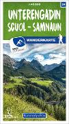 Unterengadin - Scuol - Samnaun Nr. 24 Wanderkarte 1:40 000. 1:40'000